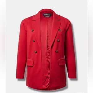 Torrid Red Double-Breasted Blazer